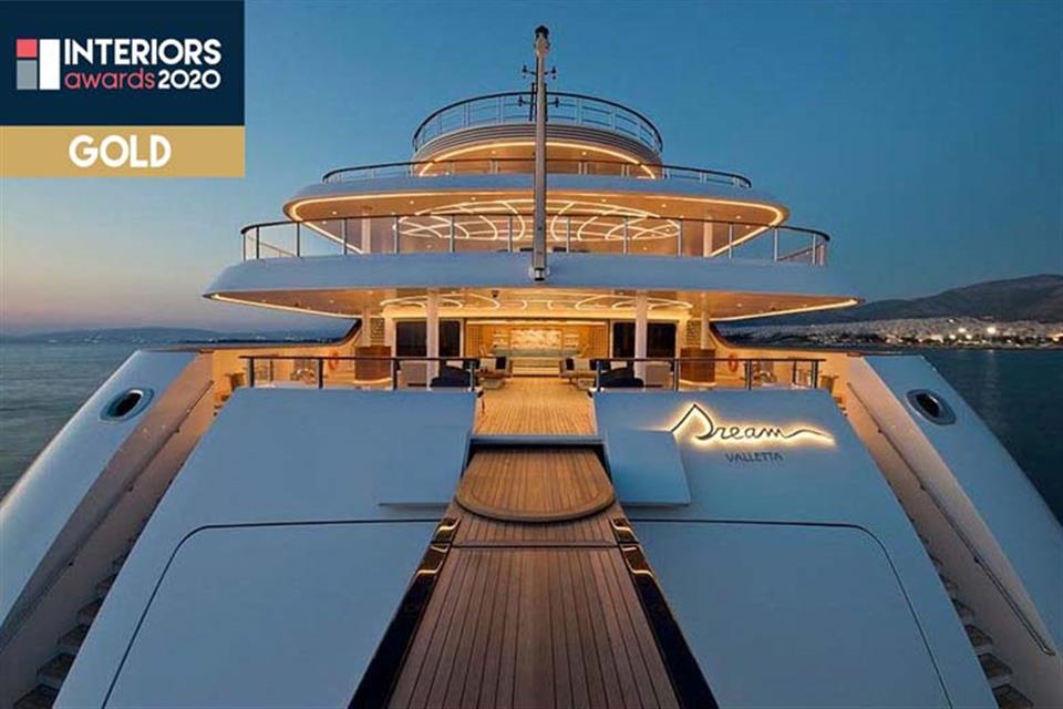 PROLIGHT wins gold at the 2020 Interiors Awards for the lighting of the super yacht M/Y DREAM